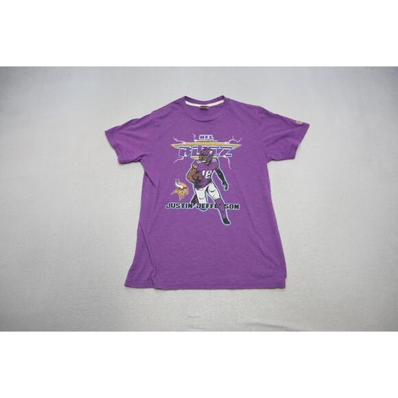 Homage Tee Shirt Justin Jefferson NFL Blitz Minnesota Vikings Mens Size Small - Picture 5 of 9